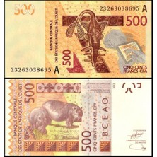 Emir Koleksiyon Coin & Paper Collection Fildişi Sahilleri 500 Francs 2012 Yılı Kağıt Para Çil ( Unc ) Koleksiyon Yabancı Para