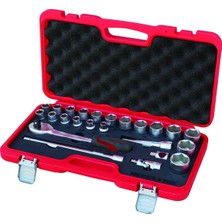 EstoreBox 1113002024 1/2" Altı Köşe Lokma Anahtar Takımı 24 Parça