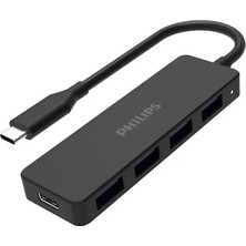 EstoreBox SWR1603G/93 Siyah 20 cm Kablolu Type-C To 4xusb 3.0 Çoklayıcı