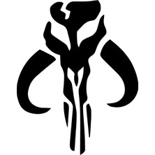 UAStudio Mandalorian Amblem - Araç, Oto, Laptop, Duvar Uyumlu Kaliteli Kaliteli Sticker 10*13 cm