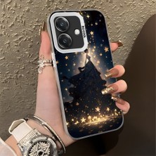 HONTINGA Oppo A3 5g ile Uyumlu Kılıf Silikon Kenar Sert Arka Kamera Koruyucu Basitlik Anti Düşme Kamera Korumalı Abiye Desen Couple Telefon Kılıfı Kadın ve Erkek Için Uygundur K1-1356