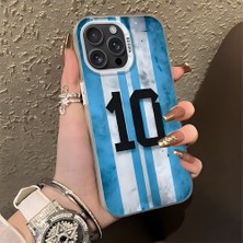 HONTINGA iPhone 16 Pro ile Uyumlu Kılıf Silikon Kenar Sert Arka Kamera Koruyucu Basitlik Anti Düşme Kamera Korumalı Messi Desen Couple Telefon Kılıfı Kadın ve Erkek Için Uygundur K1-1359