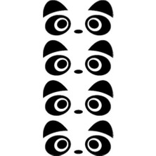 UAStudio Sevimli Panda Oto Motor Laptop Duvar Folyo Sticker 50 x 110