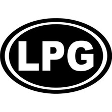 UAStudio Lpg'li Oto Özel Yeni Sticker Logosu Oto Özel Yeni Sticker Siyah 15 x 10 cm