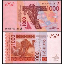 Emir Koleksiyon Coin & Paper Collection Fildişi Sahilleri 1000 Francs 2003 Yılı Kağıt Para Çil ( Unc ) Koleksiyon Yabancı Para