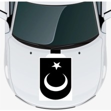 UAStudio Türk Bayrağı 1 Oto Kaput Kaliteli Kaliteli Sticker 20 x 40 cm