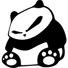 UAStudio Sinirli Panda Duvar Dekor Sticker 40 x 40 cm