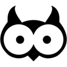 UAStudio Baykuş Kafası Oto Motor Laptop Duvar Folyo Sticker 20 x 16