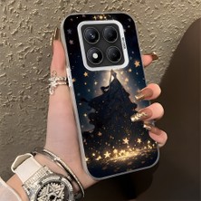 HONTINGA Xiaomi Redmi Note 14 Pro ile Uyumlu Kılıf Silikon Kenar Sert Arka Kamera Koruyucu Basitlik Anti Düşme Kamera Korumalı Abiye Desen Couple Telefon Kılıfı Kadın ve Erkek Için Uygundur K1-1356
