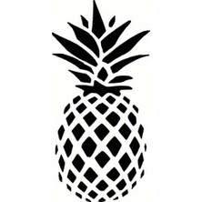 UAStudio Ananas Duvar Dekor Kaliteli Kaliteli Sticker Uyumlu 20 x 40 cm