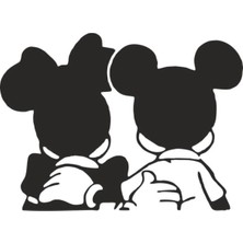 UAStudio Arkası Dönük Mickey Minnie Sticker 10 x 7 cm