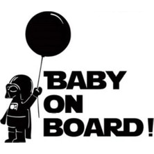 UAStudio Baby On Board Balonlu Oto Arka Cam Kaliteli Kaliteli Sticker 9 x 8 cm