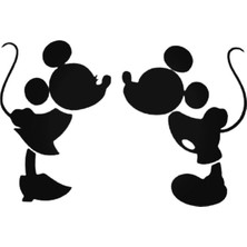 UAStudio Mickey Mouse Oto Motor Laptop Duvar Folyo Kaliteli Kaliteli Sticker 10 x 6 cm