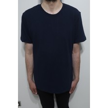 Santa Fistan Store Erkek Düz Spor Kesim Rahat Kalıp Bisiklet Yaka T-Shirt