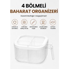 Van Vleck Bölmeli Baharat Organizeri – Kapaklı Çok Bölmeli Baharatlık Kutusu, Kaşıklı Saklama Kabı