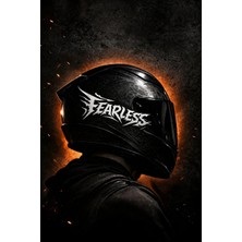 UAStudio Motorsiklet ve Kask Için Tribal Fearless 22*9 Ölçüyü Dikkate Alın