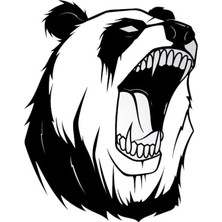 UAStudio Kızgın Panda Oto Arka Cam Sticker 20 x 24 cm