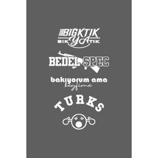 UAStudio Oto Arka Cam Özel Yeni Kaliteli Kaliteli Sticker Model 48 Beyaz 40*20 cm