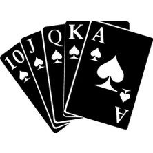 UAStudio Poker Flush Kaliteli Kaliteli Sticker 30 x 21 cm