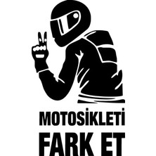 UAStudio Motorsikleti Fark Et Sticker 10 x 16 cm