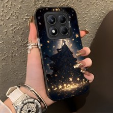HONTINGA Xiaomi Redmi Note 14 Pro ile Uyumlu Kılıf Silikon Kenar Sert Arka Kamera Koruyucu Basitlik Anti Düşme Kamera Korumalı Abiye Desen Couple Telefon Kılıfı Kadın ve Erkek Için Uygundur K1-1356