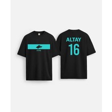 Shain Kişiye Özel Isim Baskılı Milli Takım Dünya Kupası Türk Bozkurt Siyah Tişört T-Shirt