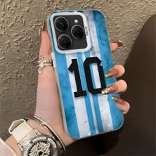 HONTINGA Tecno Spark 20 Pro ile Uyumlu Kılıf Silikon Kenar Sert Arka Kamera Koruyucu Basitlik Anti Düşme Kamera Korumalı Messi Desen Couple Telefon Kılıfı Kadın ve Erkek Için Uygundur K1-1359