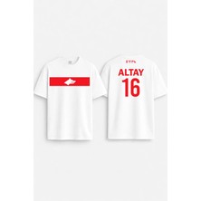 Shain Kişiye Özel Isim Baskılı Milli Takım Dünya Kupası Türk Bozkurt Beyaz Tişört T-Shirt