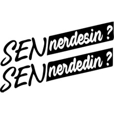 UAStudio Sen Nerdesin ? Kaliteli Kaliteli Sticker 10 x 6 cm