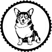 UAStudio Sevimli Köpek Tasarım 2,model Sticker 10 x 10 cm