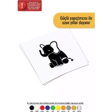 UAStudio Sevimli Fil - Araç, Oto, Laptop, Duvar Uyumlu Sticker 25*27 cm