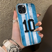 HONTINGA iPhone 14 Pro Max ile Uyumlu Kılıf Silikon Kenar Sert Arka Kamera Koruyucu Basitlik Anti Düşme Kamera Korumalı Messi Desen Couple Telefon Kılıfı Kadın ve Erkek Için Uygundur K1-1359
