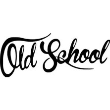 UAStudio Old School Duvar Dekor Kaliteli Kaliteli Sticker 40 x 16 cm