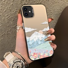 HONTINGA iPhone 11 ile Uyumlu Kılıf Silikon Kenar Sert Arka Kamera Koruyucu Basitlik Anti Düşme Kamera Korumalı Dağ Desen Couple Telefon Kılıfı Kadın ve Erkek Için Uygundur K1-1360