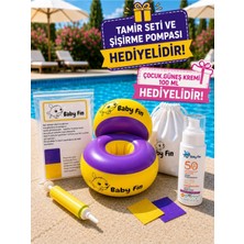 Empressco Babyfin Yüzme Kolluğu ve Tamir Seti, Şişirme Pompası, Güneş Kremi Hediye