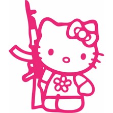 UAStudio Hello Kitty Pembe Sticker 20*22 Araç Oto Motorsiklet Ayna Uyumlu