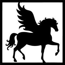 UAStudio Unicorn Çerçeve Sticker 10 x 10 cm