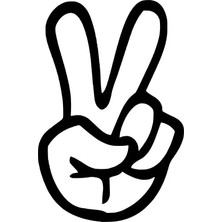 UAStudio Barış Işareti Peace Sticker 10 x 15 cm
