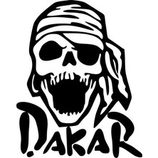 UAStudio Dakar Kurukafa Oto Özel Yeni Sticker Siyah 30 x 36 cm