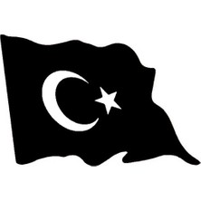 UAStudio Dalgalanan Türk Bayrağı Oto Arka Cam Kaliteli Kaliteli Sticker 10 x 15 cm