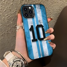 HONTINGA iPhone 14 Pro Max ile Uyumlu Kılıf Silikon Kenar Sert Arka Kamera Koruyucu Basitlik Anti Düşme Kamera Korumalı Messi Desen Couple Telefon Kılıfı Kadın ve Erkek Için Uygundur K1-1359