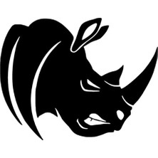 UAStudio Kızgın Gergedan - Araç, Oto, Laptop, Duvar Uyumlu Kaliteli Kaliteli Sticker 10*8 cm