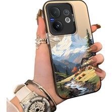 HONTINGA Vivo V60 5g ile Uyumlu Kılıf Silikon Kenar Sert Arka Kamera Koruyucu Basitlik Anti Düşme Kamera Korumalı Manzara Desen Couple Telefon Kılıfı Kadın ve Erkek Için Uygundur K1-1362