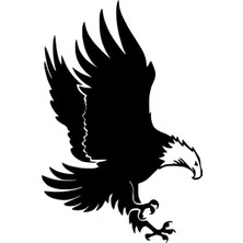 UAStudio Avcı Kartal Oto Özel Yeni Kaliteli Kaliteli Sticker Siyah 20 x 30 cm