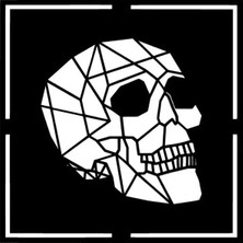 UAStudio Geometrik Kuru Kafa - Araç, Oto, Laptop, Duvar Uyumlu Sticker 20*20 cm