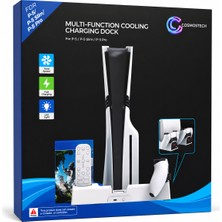 Cosmostech Ps5 / Ps5 Slim / Ps5 Pro Çok Fonksiyonlu Soğutucu ve Şarj Standı