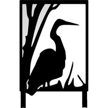 UAStudio Tuvalde Leylek Duvar Dekor Kaliteli Kaliteli Sticker 48 x 28 cm