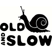 UAStudio Old And Slow Arka Cam Sticker 16 x 12 cm Uyumlu