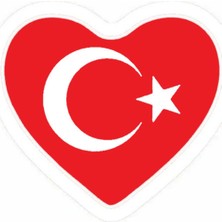 UAStudio Türk Bayrağı 6 Duvar Dekor Kaliteli Kaliteli Sticker Kırmızı 60 x 60 cm