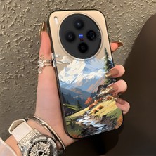 HONTINGA Vivo X300 ile Uyumlu Kılıf Silikon Kenar Sert Arka Kamera Koruyucu Basitlik Anti Düşme Kamera Korumalı Manzara Desen Couple Telefon Kılıfı Kadın ve Erkek Için Uygundur K1-1362